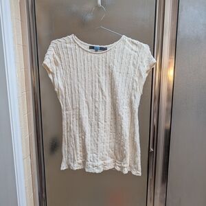Eva Franco Ivory Short Sleeve Top